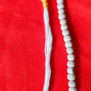White Wooden Bead Japa Mala