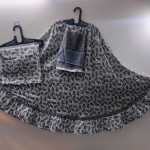 Black Grey Paisley Traditional Braj Wear Set