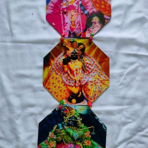 Divine Braj Deity 3-Panel Wall Hanging
