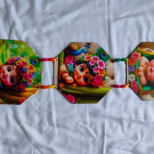 Bal Krishna Floral 3-Panel Wall Decor