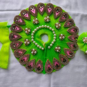 Lime Pink Stone Designer Poshak Set