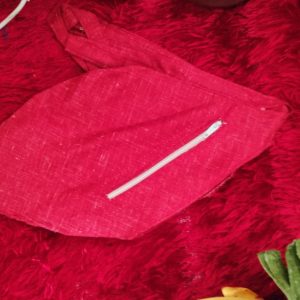 Plain Zipper Jaap Jholi – Red
