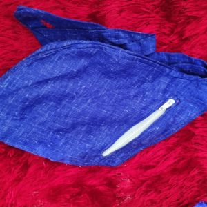 Plain Zipper Jaap Jholi – Blue