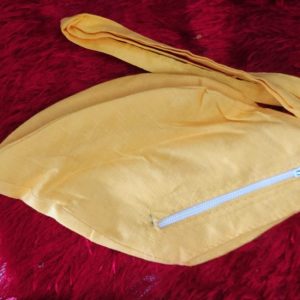 Plain Zipper Jaap Jholi – Yellow