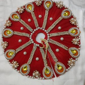 Red Pearl & Kundan Designer Poshak