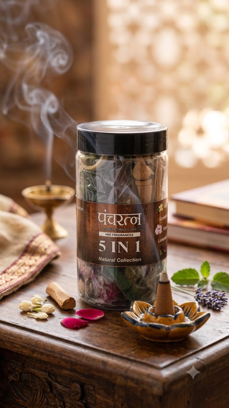 Panchratna 5-in-1 Premium Dhoop Cones